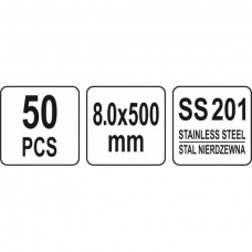Coliere metalice reglabile din otel 8.0 x 500 mm Y..